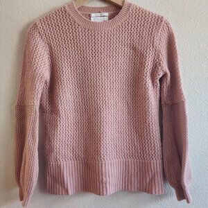 Nordstrom Signature Sweater Womens XS Pink 100% Cashmere Pullover Textured Knit